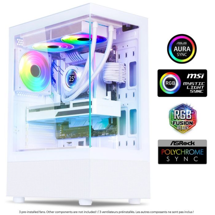 Boitier Gamer Spirit of Gamer Spectra Artic ARGB - Blanc