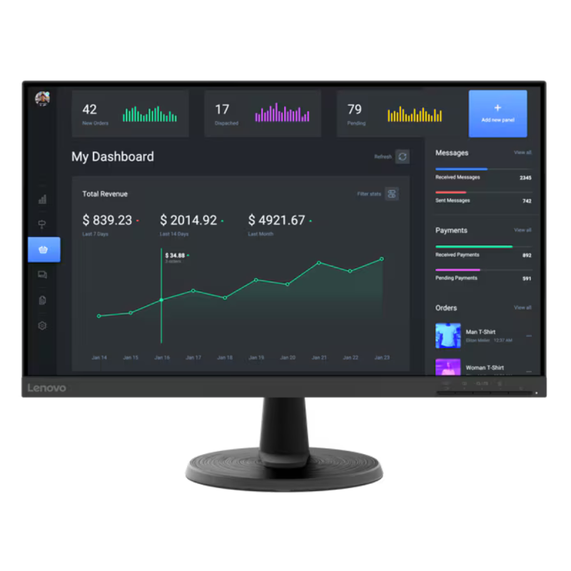 Ecran Lenovo ThinkVision C24-40 23.8"Full HD 75HZ - Noir