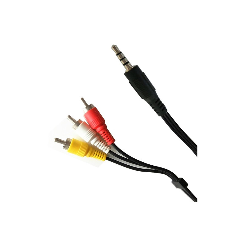 Câble 3Rca Mâle vers Jack Mâle Audio / Vidéo 1.5M