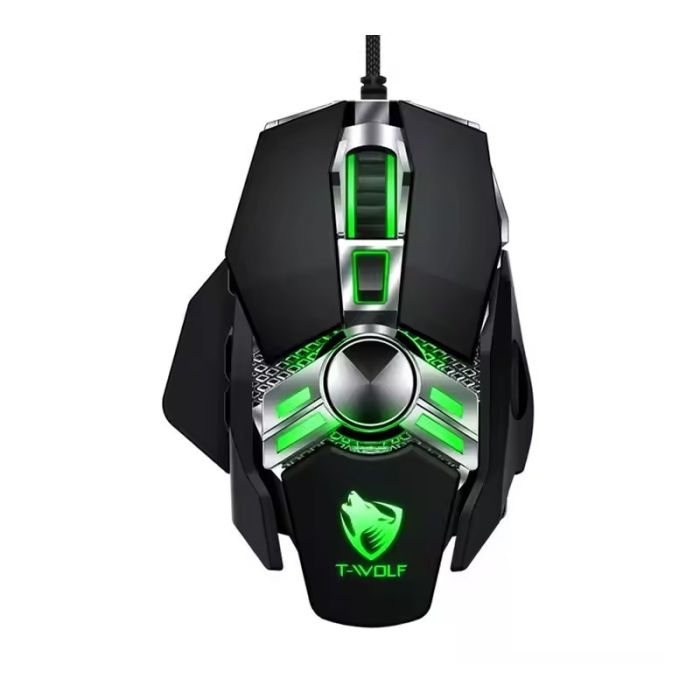 Souris Gaming Filaire T-Wolf Warrior V10 RGB Light Programmable - Noir