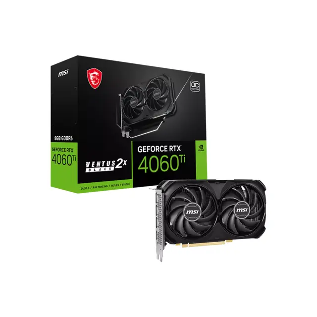 Carte Graphique Gamer MSI RTX 4060 Ti Ventus  2x 8Go OC - Noir