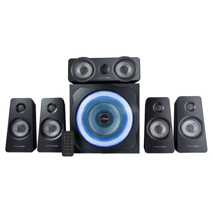 Haut Parleur Filaire Trust GTX 658 Tytan Surround 5.1  - Noir