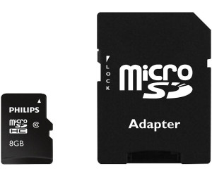 Carte Mémoire Philips Classe 10 Micro SDHC 8Go
