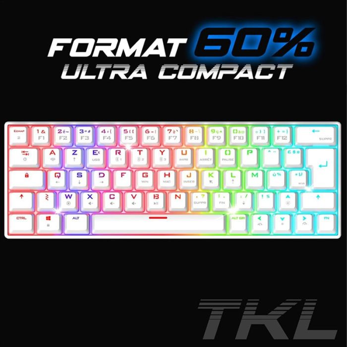 Clavier Gamer Sans Fil Spirit Of Gamer XPERT-K200 - Blanc