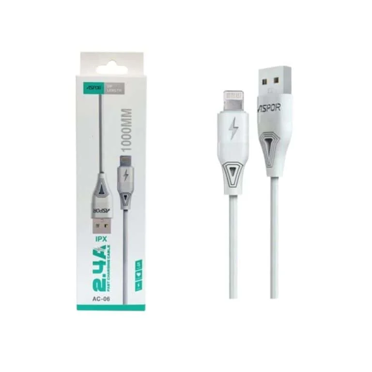 Câble Charge IPhone 2.4A ASPOR AC06