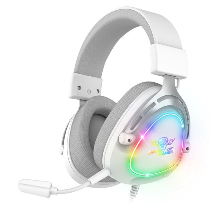 Micro Casque Gaming Filaire Spirit Of Gamer Elite H40 ARTIC RGB - Blanc