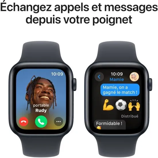 Apple Watch SE GPS - 44mm - Boîtier Midnight Aluminium - Bracelet Midnight Sport Band