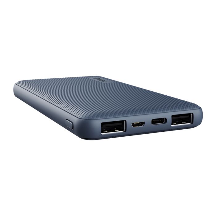 Power Bank Trust Primo Ultra Mince 3Ports USB 10000 mAh - Bleu