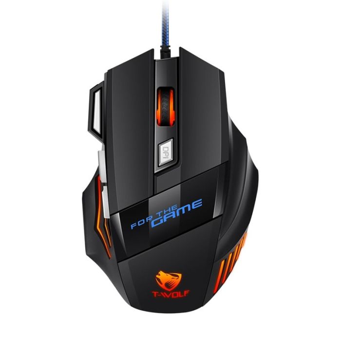 Souris Gaming Filaire T-Wolf M1 RGB - Noir