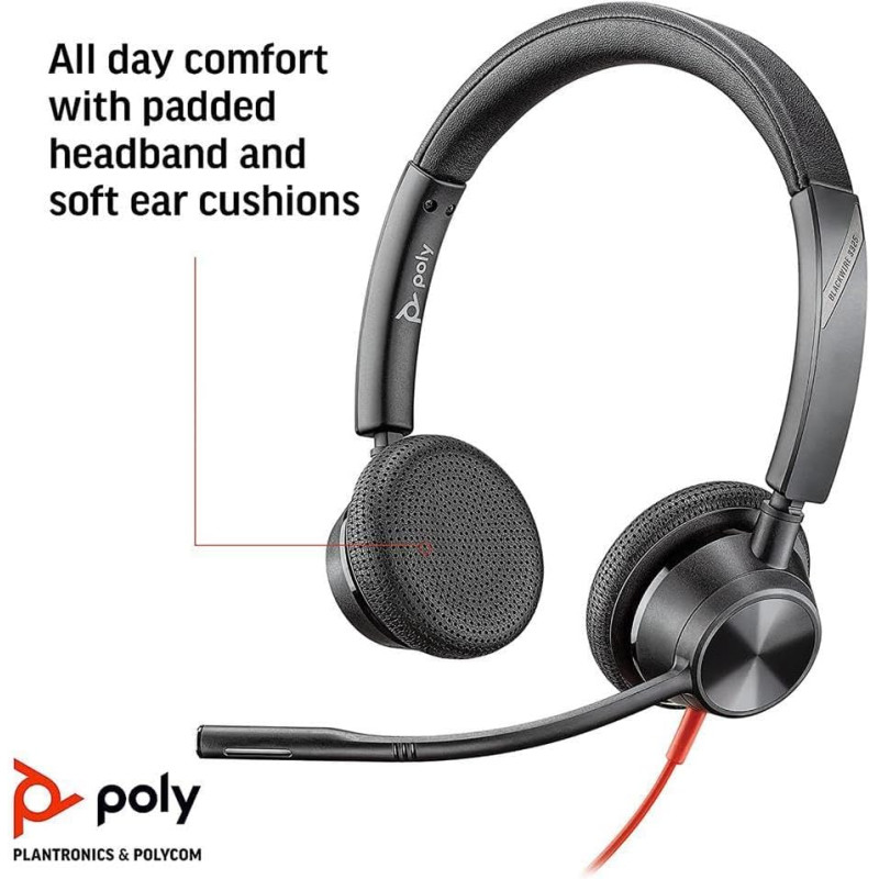 Micro Casque Poly Blackwire 3325M - Noir