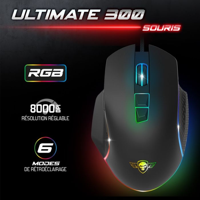 Pack Gaming 4en1 Gamer Spirit Of Gamer Ultimate MK300 RGB - Noir