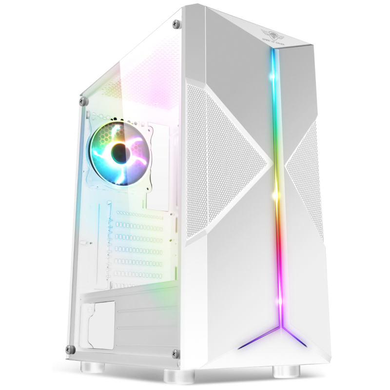 Boitier Gamer Spirit of Gamer Clone III ATX/LEC/ARGB+120MM -Blanc
