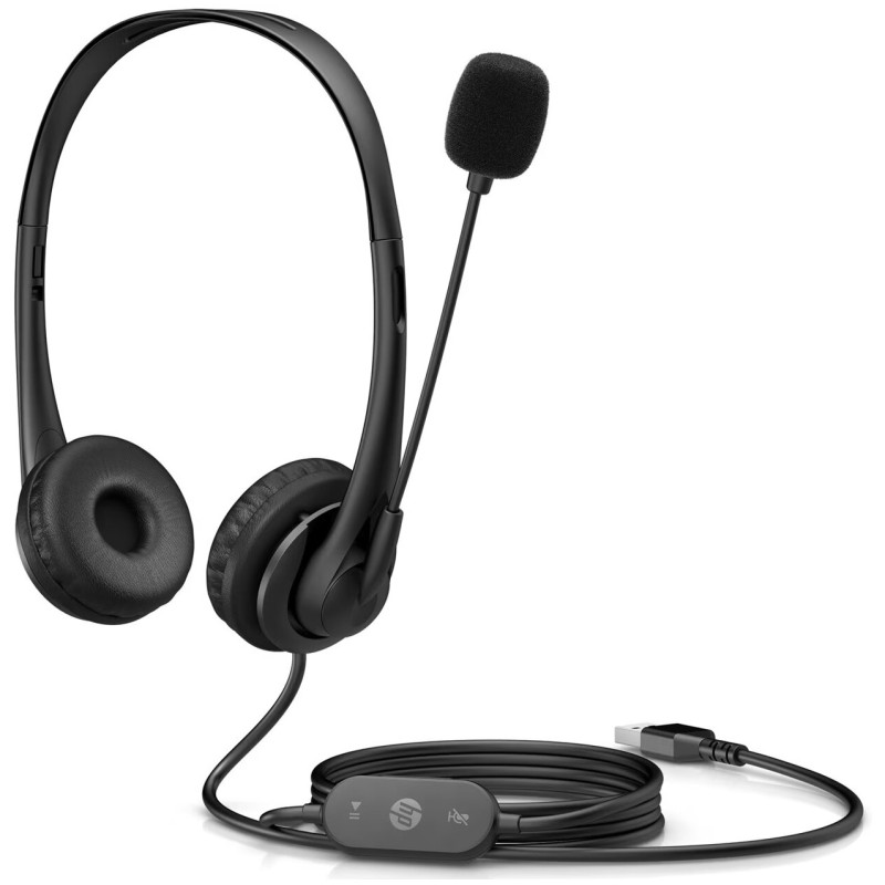 Micro Casque Stéréo HP USB G2 - Noir