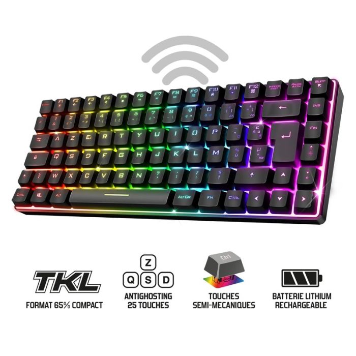 Clavier Gamer Sans Fil Spirit Of Gamer Elite-K70 RGB - Noir