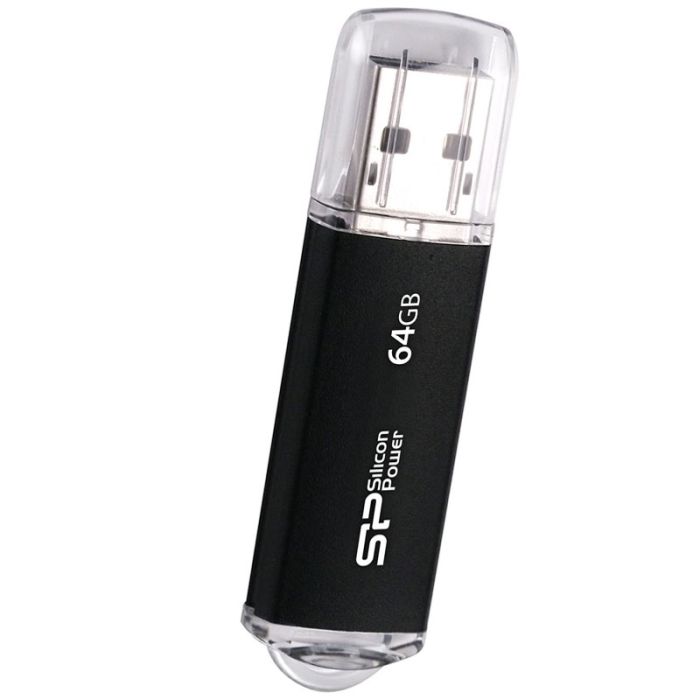 Clé USB Silicon Power Ultima U02 USB 2.0 64Go - Noir