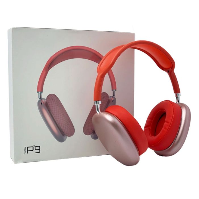 Casque Sans Fil P9 - Bluetooth et batterie 400mAh - Rouge