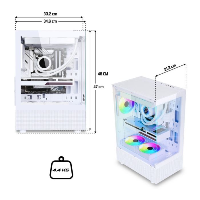 Boitier Gamer Spirit of Gamer Spectra Artic ARGB - Blanc