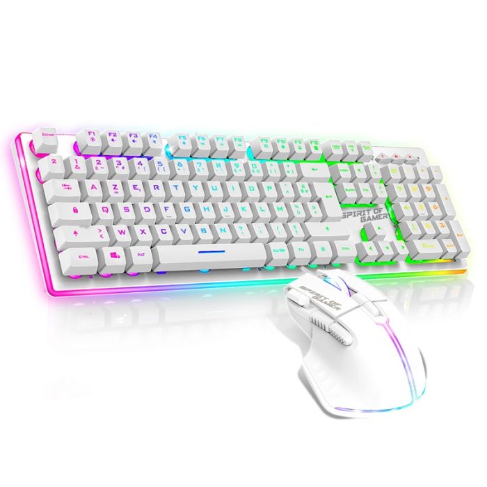 Ensemble Clavier & Souris Gamer Filaire Spirit Of Gamer Ultimate 600 - Blanc