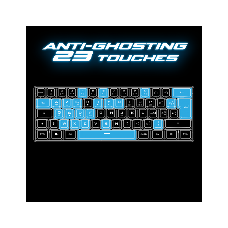 Clavier Gamer Sans Fil Spirit Of Gamer Elite-K50 RGB - Noir