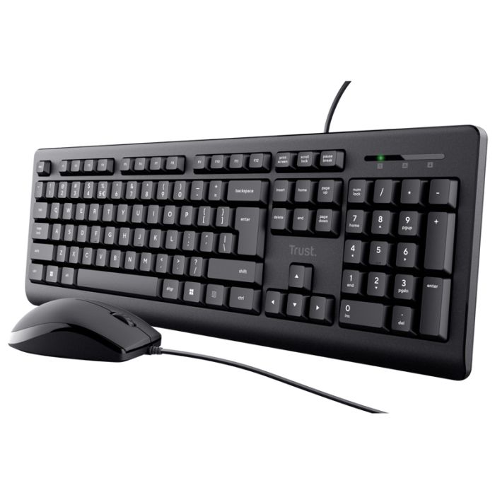 Ensemble Clavier & Souris Filaire Trust Primo - Noir