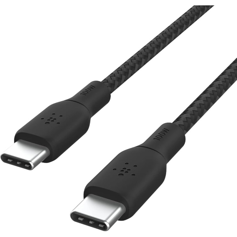 Câble Chargeur Belkin USB-C vers USB-C 1m 100W - Noir