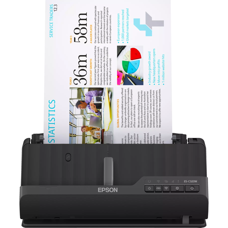Scanner Wi-Fi Compact Epson ES-C320W -Noir (B11B270402)