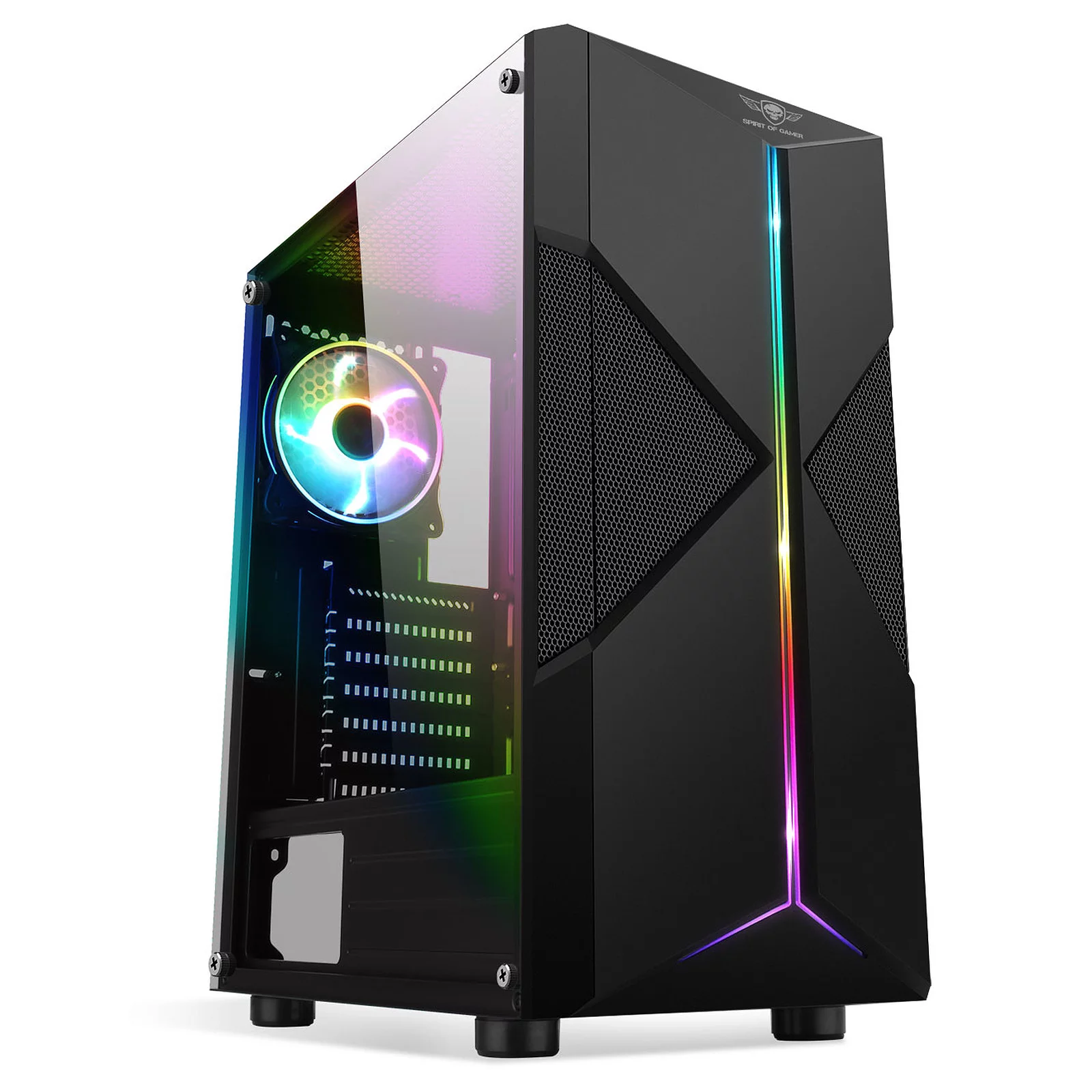 Boitier Gamer Spirit of Gamer Clone III ATX/LEC/ARGB+120MM -Noir