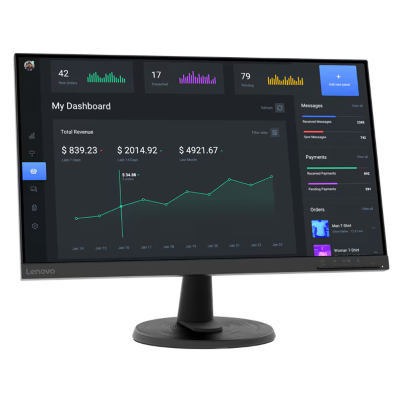 Ecran Lenovo ThinkVision C24-40 23.8"Full HD 75HZ - Noir