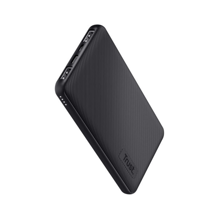 Power Bank Trust Primo Ultra Mince 3Ports USB 10000 mAh - Noir