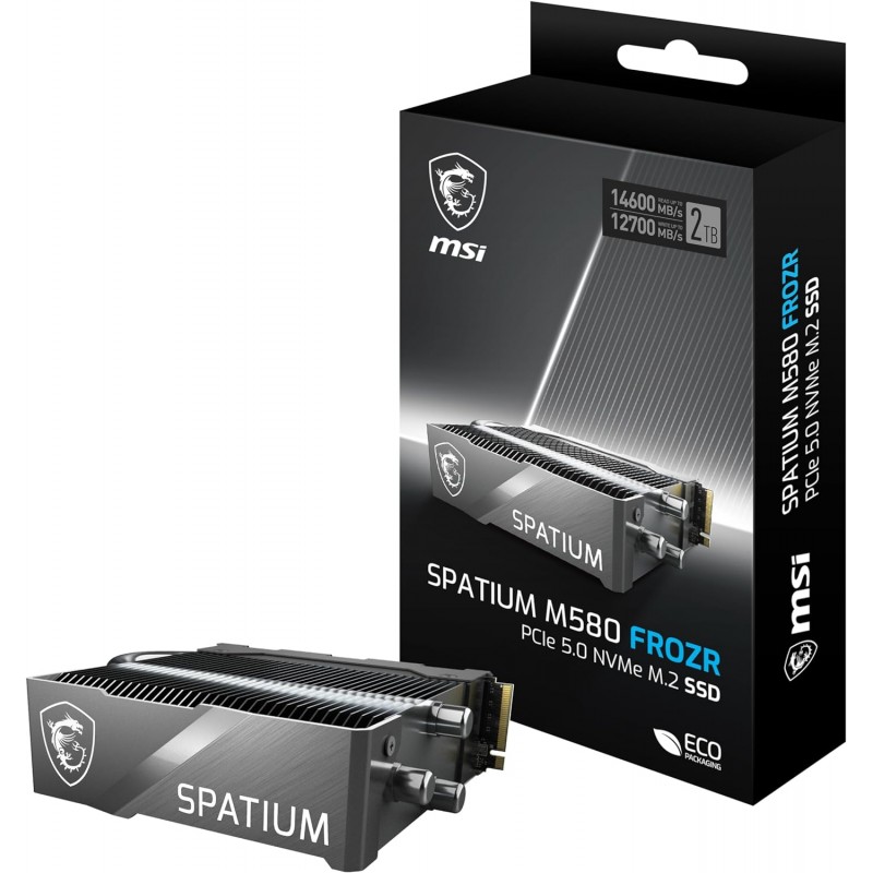 SSD MSI Spatium M580 PCIE 5.0 NVME M.2 2TO Frozr