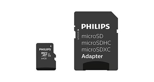 Carte Mémoire Philips Classe 10 Micro SDHC 64Go