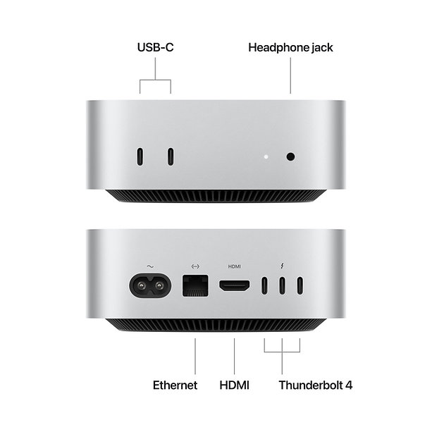Pc de Bureau Apple Mac Mini M4  16GO 256GO SSD