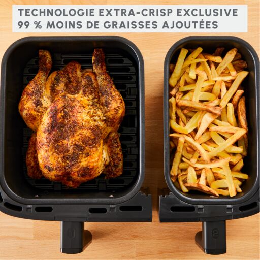 Friteuse sans huile Moulinex Dual Easy Fry & Grill - Noir