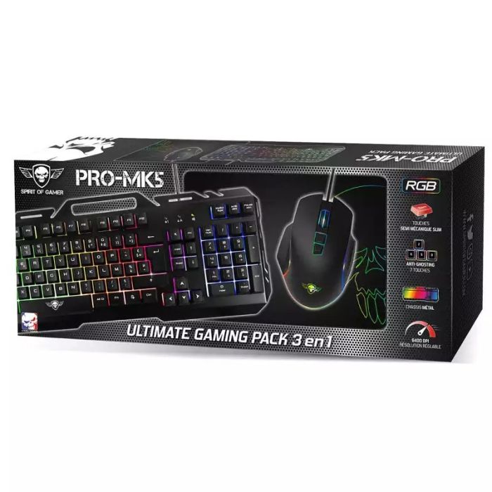 Pack Gaming 3en1 Gamer Spirit Of Gamer Pro MK5 RGB - Noir