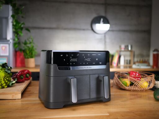 Friteuse sans huile Moulinex Dual Easy Fry & Grill - Noir
