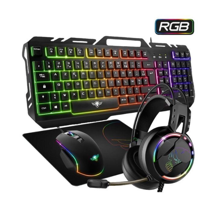 Pack Gaming 4en1 Gamer Spirit Of Gamer Pro-MKH5 RGB - Noir