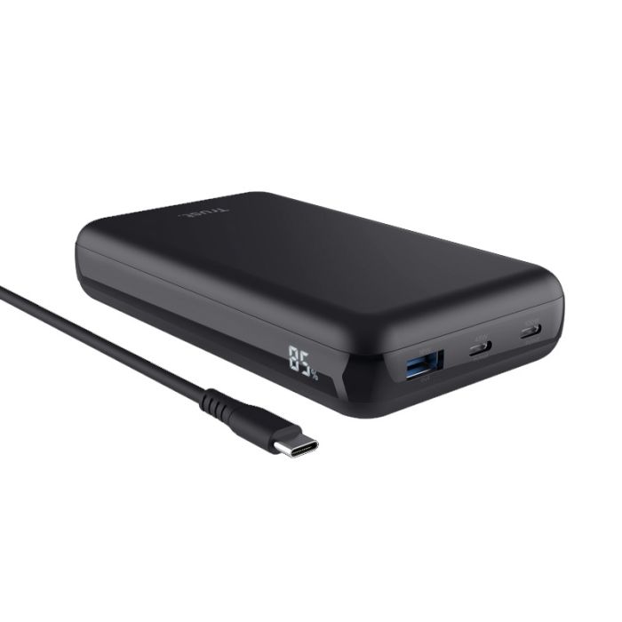 Power Bank Trust Laro pour PC 100W 20000 mAh - Noir