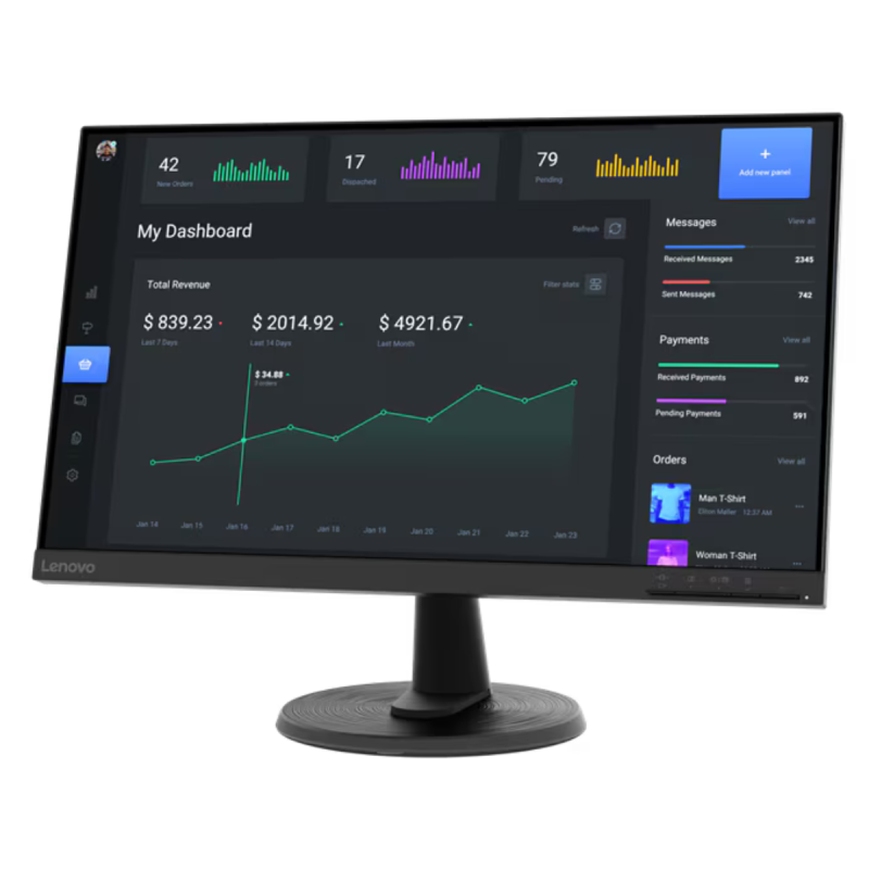 Ecran Lenovo ThinkVision C24-40 23.8"Full HD 75HZ - Noir