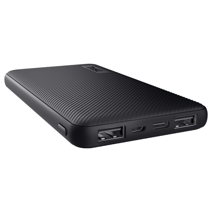 Power Bank Trust Primo Ultra Mince 3Ports USB 10000 mAh - Noir