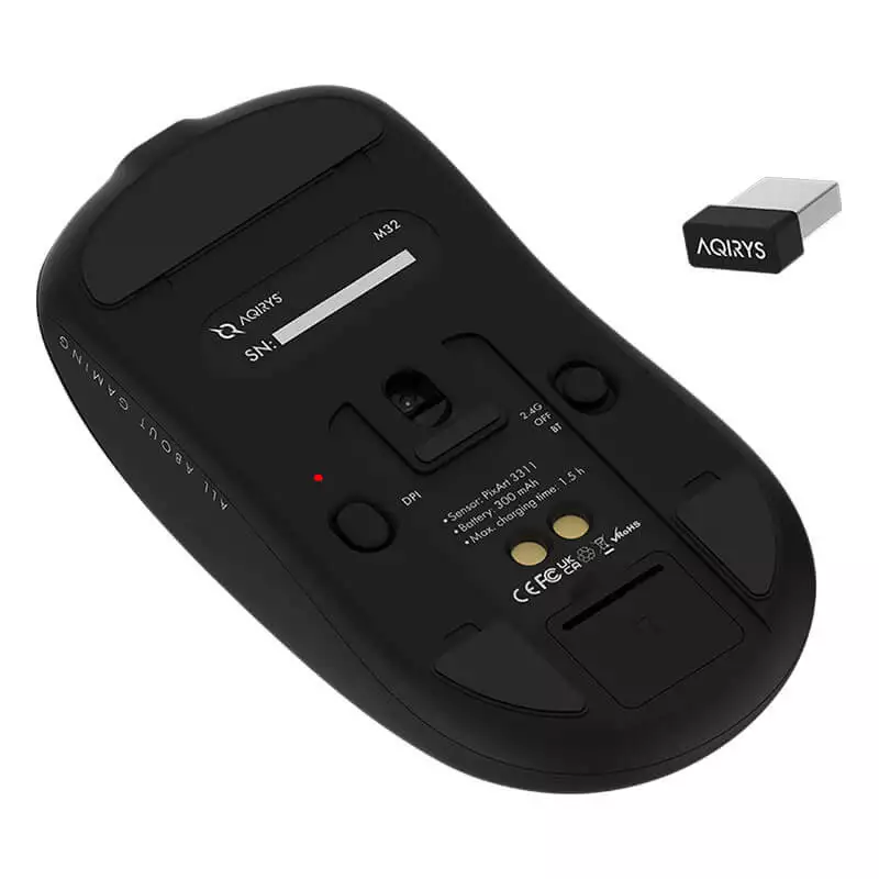 Souris Gaming Sans Fil AQYRYS M32 - Noir