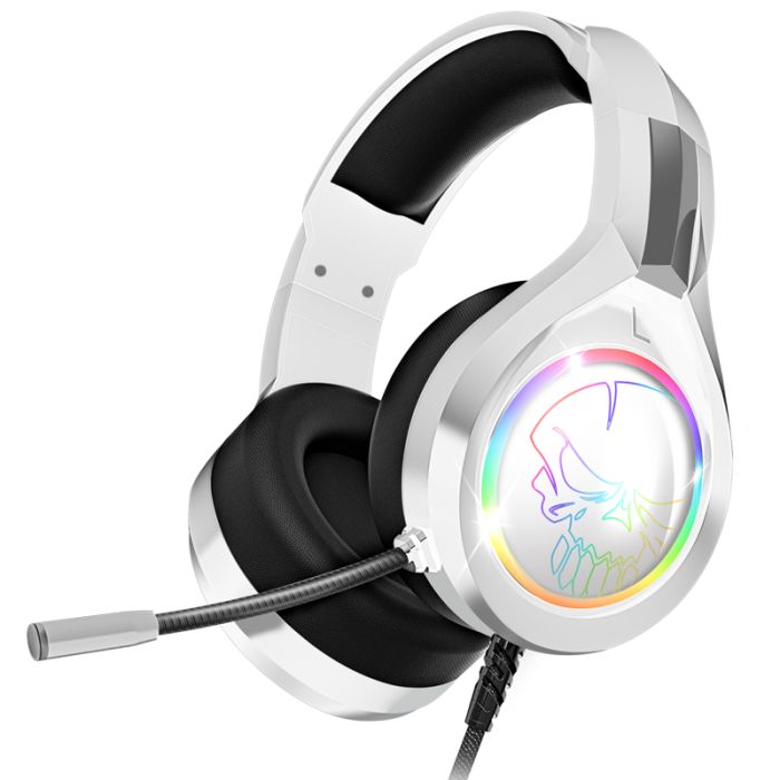 Micro Casque Gaming Filaire Spirit Of Gamer Pro H8 Led RGB - Blanc