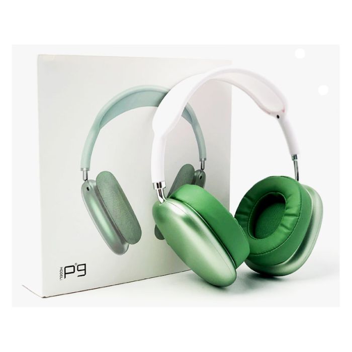 Casque Sans Fil P9 - Bluetooth et batterie 400mAh - Vert